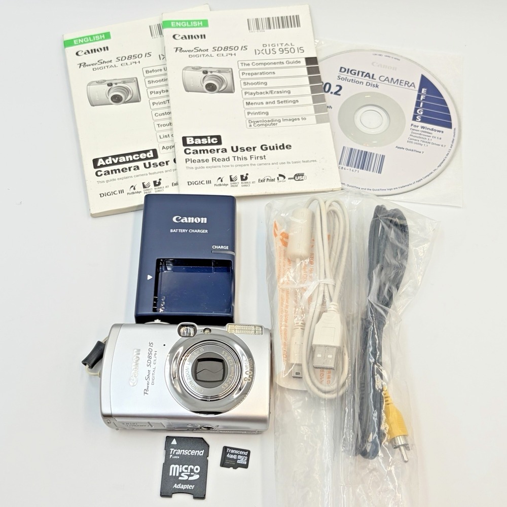 Canon PowerShot SD850 IS Digital Elph Camera Silver 8MP 4x Optical Zoom Works - Picture 2 of 11